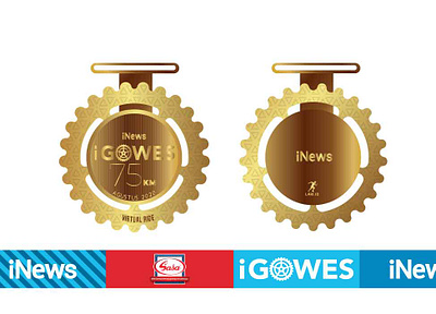 Medal Design for iGowes Virtual Bike design graphic design illustration vector