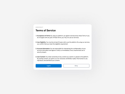 Daily UI Challenge | Terms of Service auto layout daily ui daily ui 89 daily ui challenge design figma figma auto layout terms of service ui ui design