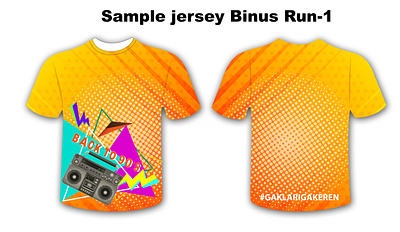 Sample Jersey Design for Binus Run design graphic design illustration vector