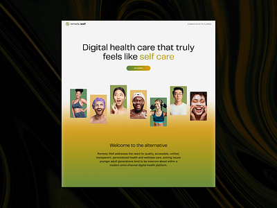 Remedy Well / waitlist design fold healthcare hero interaction design studio subscription telemedicine ui waitlist website