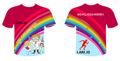 Design jersey for Hari Anak Nasional Virtual Run design graphic design illustration vector