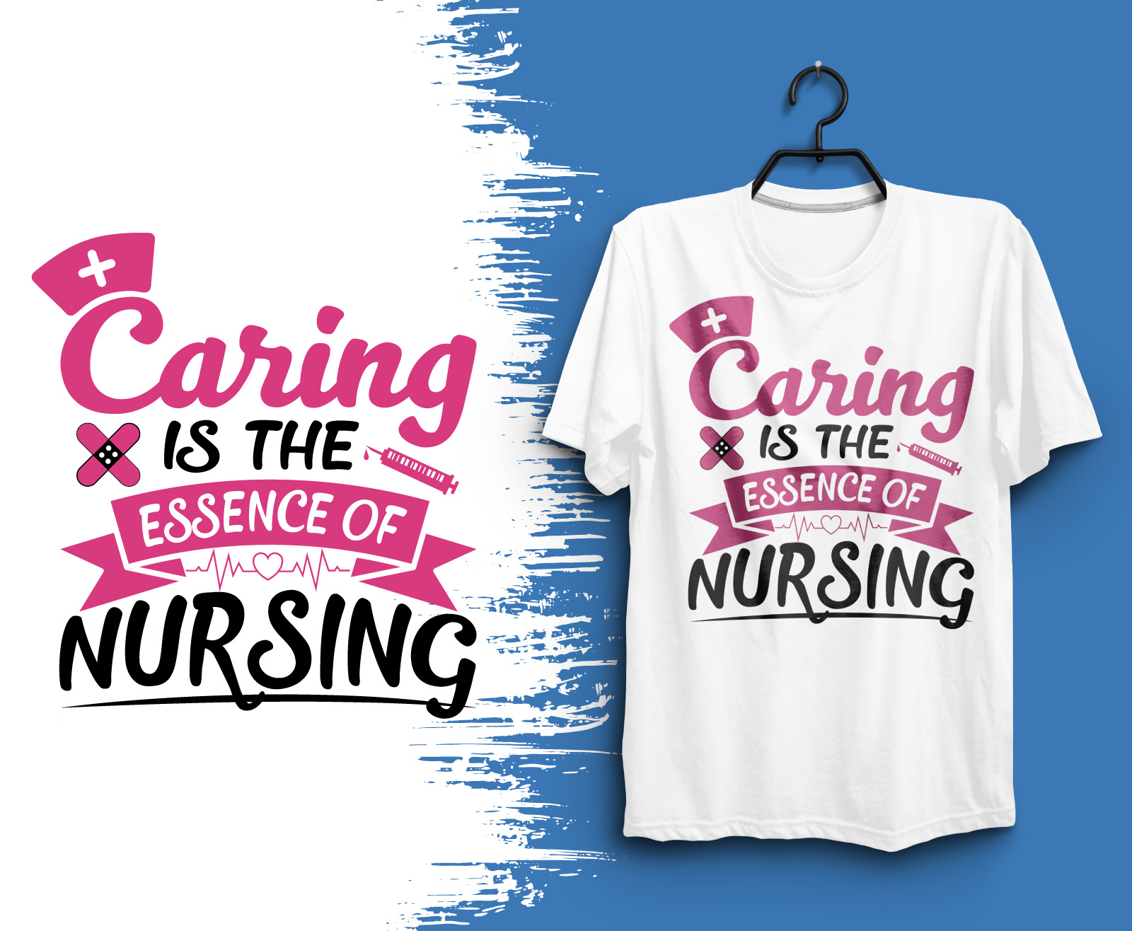 Nursing T-shirt Design. clothes design graphic design healthcare heartbeat hospital hospital care t shirt design medical medical care medical design medical healthcare medicine nurse nursing care nursing t shirt design nursing typograph t shirt design t shirt graphic