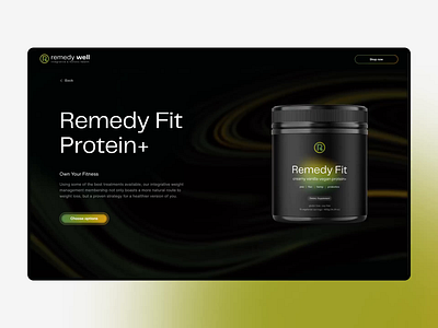Remedy Well / product landing page benefits cta design healthcare hero how it works interaction design landing page packaging product protein studio telemedicine ui website
