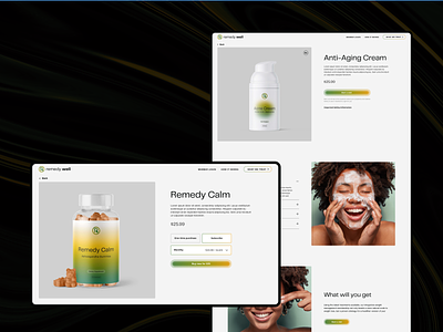 Remedy Well / product design ecommerce healthcare product shop studio subscription telemedicine ui website