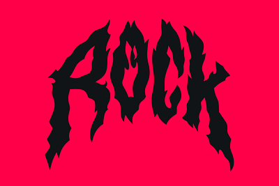 Lettering: rock illustration lettering type vector
