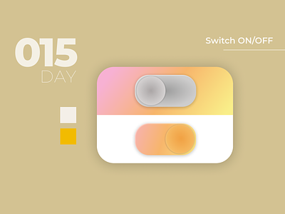 #DailyUI Challenge #015 - ON/OFF Switch dailyui dailyui 015 feedback gradient on off switch sunset color switcher ui challenge
