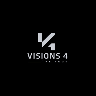 Vision 4 4 logo branding design graphic desgn graphic design illustration logo minimal logo number logo v and 4 logo v logo v4 logo vector