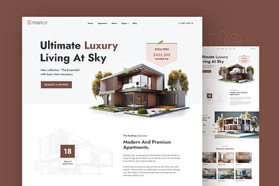 Real Estate & Single Property Website Design branding clean design design landing page poparty portfolio product design realestate website ui ux web design web site