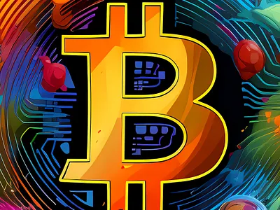 Bitcoin Colorful Logo illustration