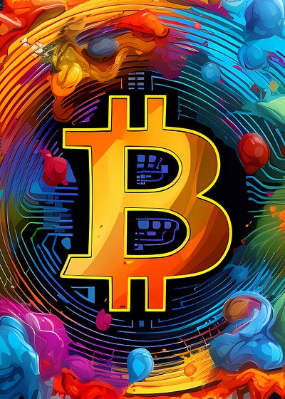 Bitcoin Colorful Logo illustration