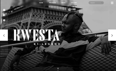 Kwesta Hero Image Design Concept branding design graphic design layout design web design