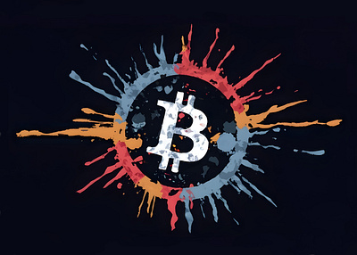 Bitcoin Logo Painting illustration