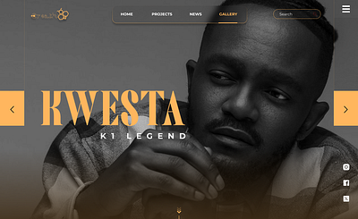 Kwesta Hero Image Design Concept branding design graphic design layout design motion graphics product design ui web design