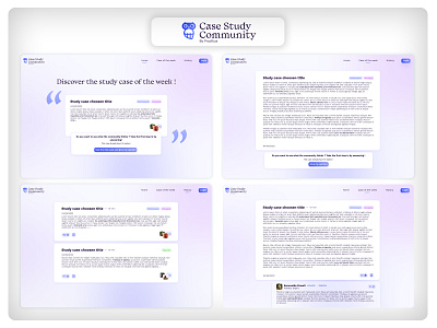 Social network about HR cases app chat design forum gradient graphic design topic ui ux web