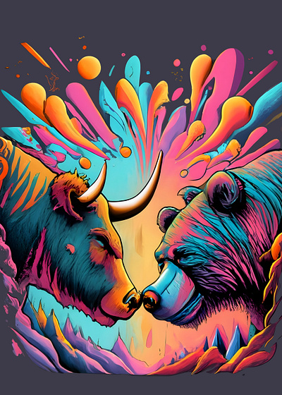 Bull Versus Bear Bullish Bearish illustration