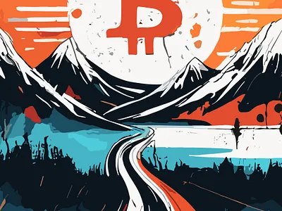 Bitcoin and the Mountains illustration