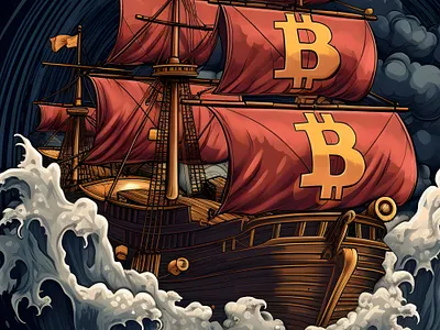 Bitcoin Red Ship illustration