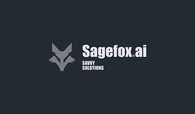SAGEFOX.AI ai logo animal artificial artificial intelligence logo brandmark creative fox logo