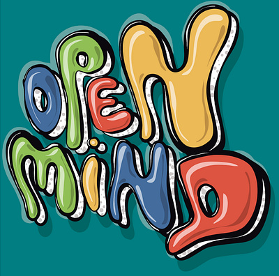 Open mind branding design graffiti graphic design handstyle illustration lettering logo mind open procreate typography