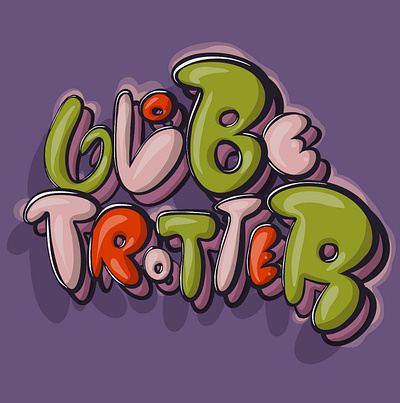 Globetrotter branding design explore globetrotter graffiti graphic design holiday illustration lettering logo positive procreate relax travel typography vector