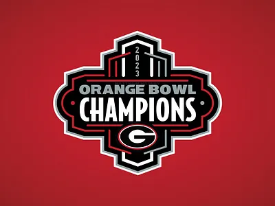 GEORGIA BULLDOGS - 2023 ORANGE BOWL CHAMPIONS - Logo Concept branding bulldogs cfp college football football georgia matt harvey orange bowl