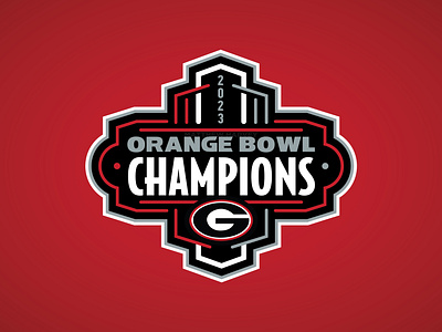 GEORGIA BULLDOGS - 2023 ORANGE BOWL CHAMPIONS - Logo Concept branding bulldogs cfp college football football georgia matt harvey orange bowl