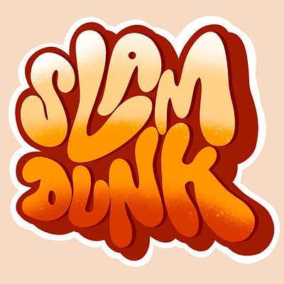 Slam Dunk basketball branding design dunk graphic design handstyle hoops illustration lettering logo nba procreate slam sport streetwear typography vector
