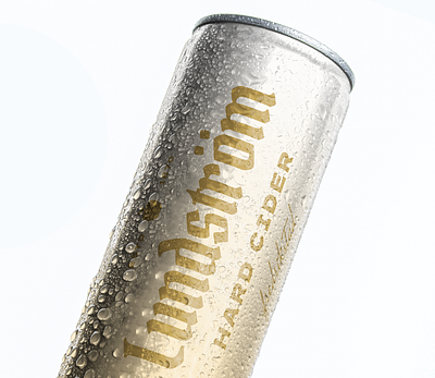 Lundström Hard Cider Can brand identity branding design minimal packaging typography