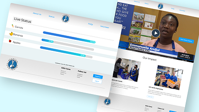 Food Pantry Website Design design ui website