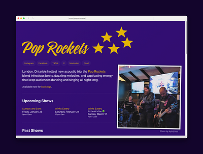 PopRockets.ca band music photo purple web