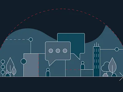 JLL Illustration Inspiration blue branding communication design graphic design illustrated illustration line minimal modern ui vector