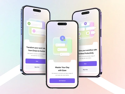 Task Management App Onboarding 2024 app business minimal mobile app mobile screen onboarding product saas saas product task management