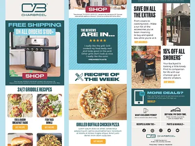 Charbroil Email Templates branding design digital media ecommerce email figma food graphic design grills illustration promo emails promotional template
