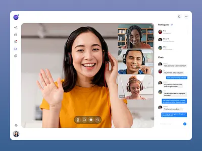 Online Video Meeting Web App to Connect app branding call conference design logo meet meeting ui ux video video call video conference web zoom