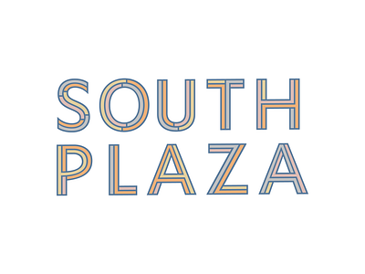 South Plaza Type adobe illustrator graphic design logo logo design shopping district type design