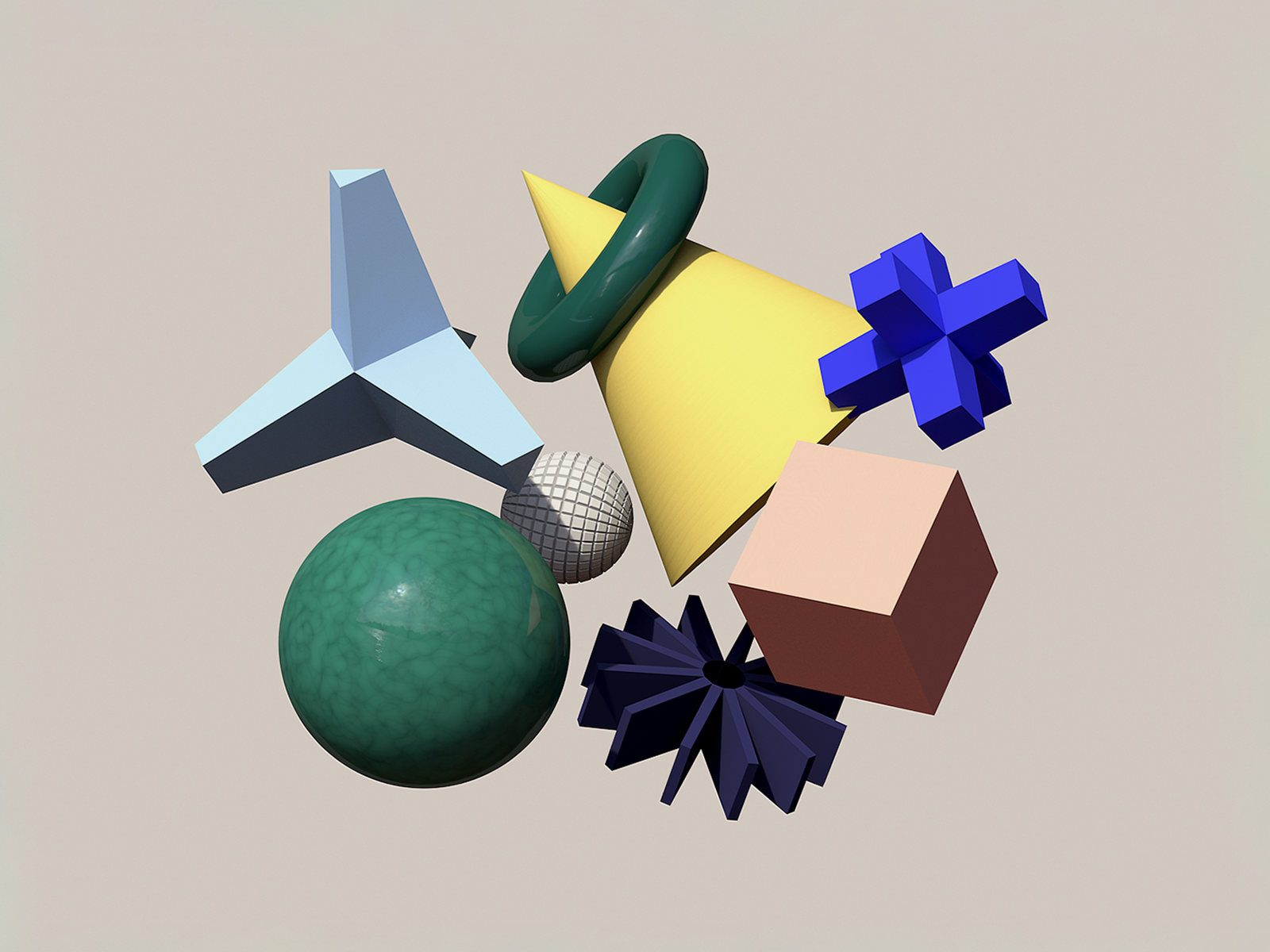 Color Study II | C4D 3d 3d design branding c4d cinema 4d color composition design graphic design shape visual design visual identity