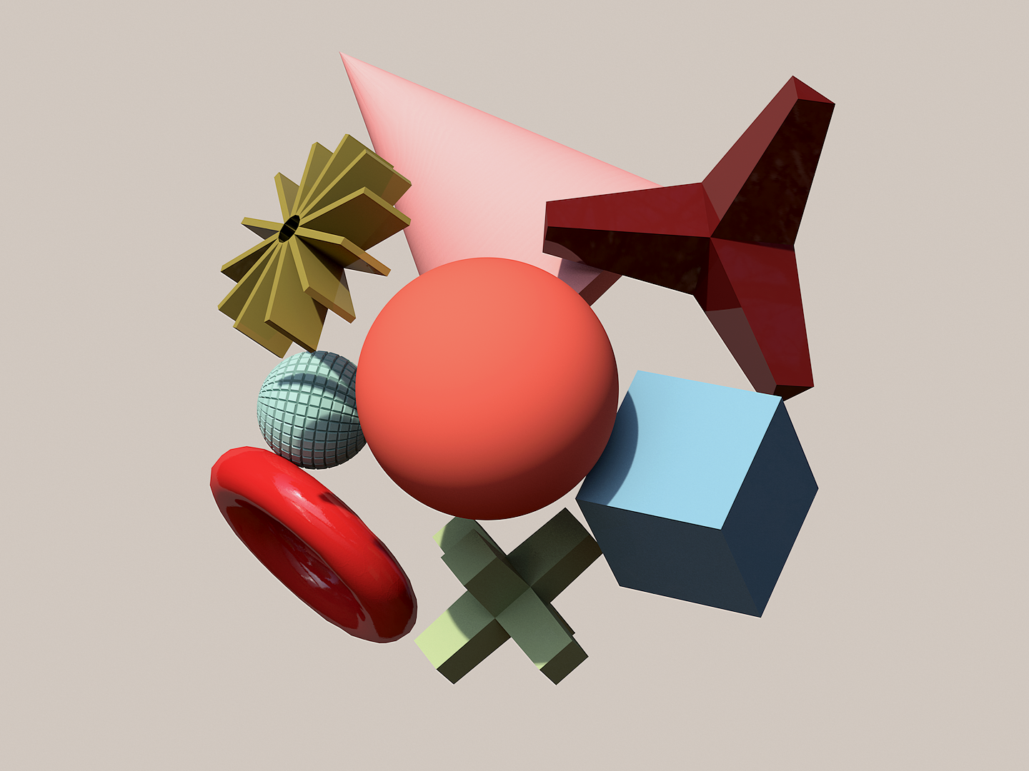 Color Study III | C4D 3d 3d design branding c4d cinema 4d color composition design graphic design shape visual design visual identity