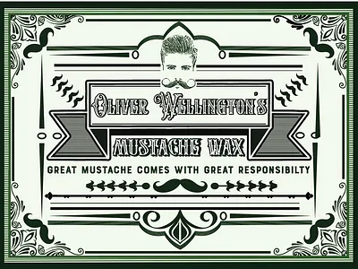 Vintage Mustache Wax design graphic design packaging vintage