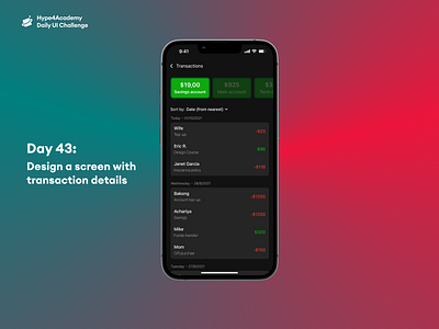 Day 43: Design a screen with transaction details daily ui 43 daily ui challenge dailyui design hype4academy mobile mobile design mobile ui mobile uxui transaction transaction screen transaction screen details ui ux