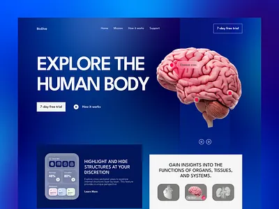 Human Body Medical Health Software Website Landing Page Design 3d website body doctor health healthcare home page human body landing page medical medicine website pagina web sitio web software website ui ux ux ui web web design webdesign website