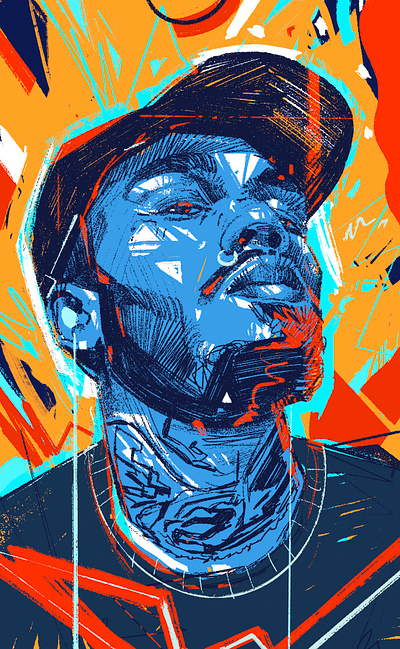 Anderson Paak - Music anderson paak character design illustrated music illustrated portrait illustration illustrator legend music music illustrated musician people portrait portrait illustration portrait illustrator procreate rap and soul rapper illustrated rnb