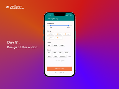 Day 51: Design a filter option daily ui challenge daily uii 51 dailyui design filter filter and sort filter screen hype4academy mobile design mobile ui product filtering screen product sorting screen sorting screen ui ux