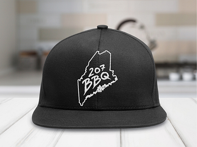 Branding design, 207 BBQ apparel bbq brand brand assets brand identity branding embroidery hand drawn hand drawn type logo logo design maine mockup restaurant rustic snapback typography