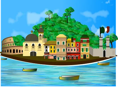 Italia cityscape illustration