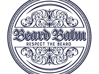 Vintage Beard Balm Label graphic design product label vintage