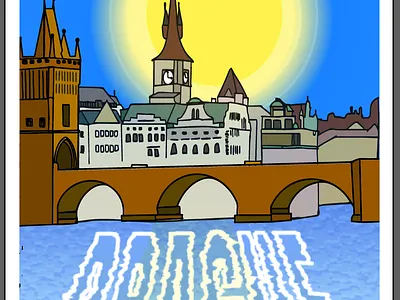 Prague graphic design illustration