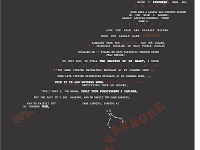 Edgar Allan Poe- The Raven graphic design typography