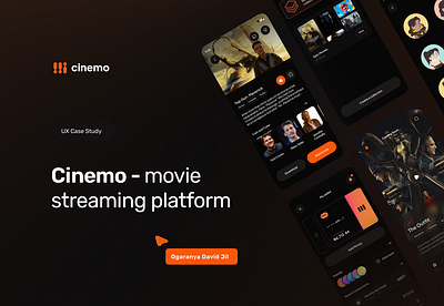 Cinemo - the UX Case Study app branding case study design streaming service uo ux website