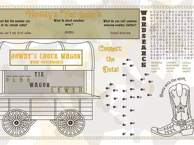 Kid's Menu graphic design kids menu layout