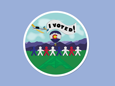 "I VOTED!" -Sticker election graphic design illustration sticker vote